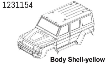 1231154 - PC Body WOLF yellow CR4.4