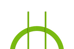 Kabel PVC 0.055mm2 10m (zelený)