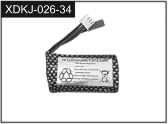 J-026-34 - 7.4V Li-Ion Battery 600mAh