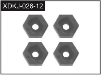 J-026-12 - Hex Wheel Hubs (4)