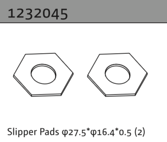 1232045 - Slipper Pads 27.5*16.4*0.5