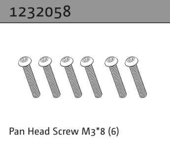 1232058 - Pan Head Screw M3*8 (6)