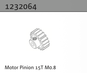 1232064 - Motor Pinion 15T M0.8
