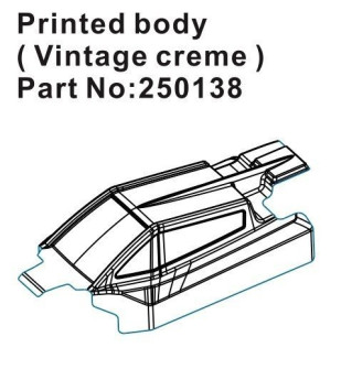 HBP250138 - Speck-B Printed Lexan Body - vintage creme