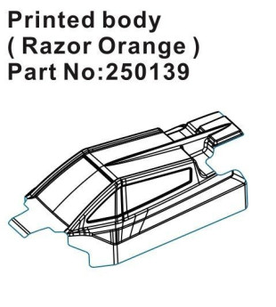 HBP250139 - Speck-B Printed Lexan Body - razor orange