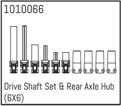 HBP240086 - (1010066) Drive Shaft Set & Rear Axle Hub (6X6)