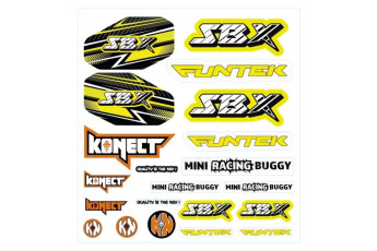 Samolepky SBX buggy, žluté