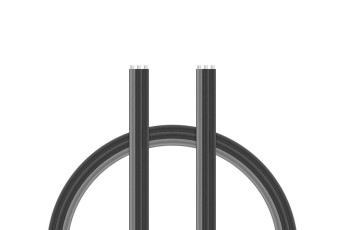 Kabel třížilový Silikonový černo/šedý plochý 0,33mm2 / 22AWG