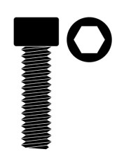 Ocelový Imbusový šroub s válcovou hlavou, M4x16mm, 10 ks.