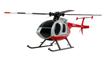 Hughes MD500 RC vrtulník, 4 kanálový s gyroskopem 6G, RTF, civilní zbarvení