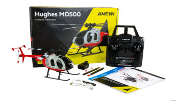 RC vrtulník Hughes MD500 4CH 6G gyro RTF (civilní zbarvení)