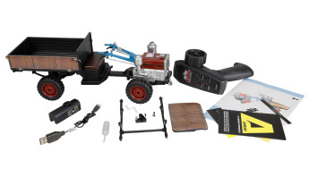 RC Retro traktor-Terra s kouřem a světlem 4WD proporcionální 1:12 RTR