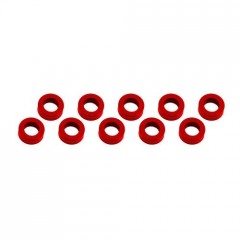 3x6x2mm alu podložky červené (10 ks.)